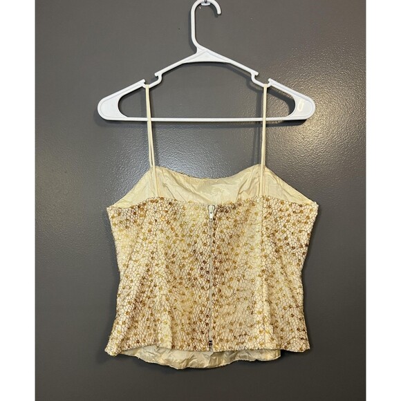 Cicci Sequin Crop Top Womens XL Spaghetti Strap Party Made In USA 1309 - Picture 6 of 9